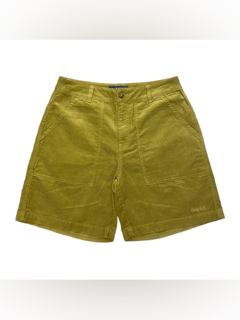 Corduroy Flat Front Men’s Shorts in Olive - Outdoorsy Casual